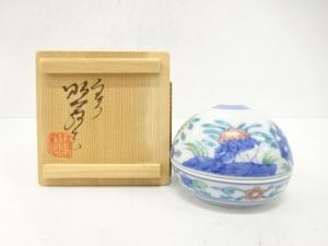 高野昭阿弥造　色絵　宝珠　香合